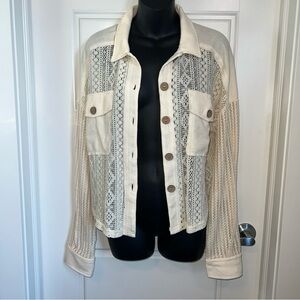 (3/$30💕) Boho Lace Buttonup Jacket